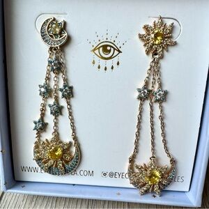 Eye Candy Los Angeles Star and Moon Earrings